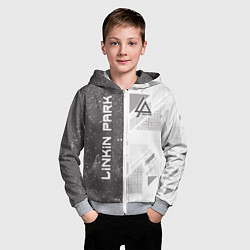 Толстовка на молнии детская Linkin Park: Grey Form, цвет: 3D-меланж — фото 2