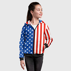 Толстовка на молнии детская American Patriot, цвет: 3D-черный — фото 2