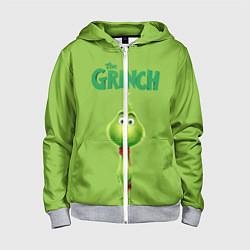 Толстовка на молнии детская The Grinch, цвет: 3D-меланж