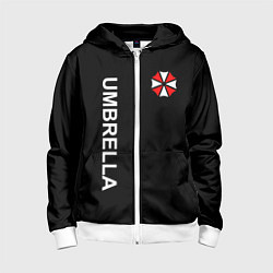 Толстовка на молнии детская UMBRELLA CORP, цвет: 3D-белый