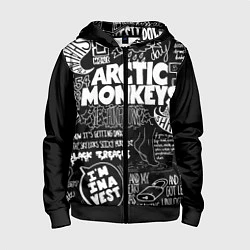 Толстовка на молнии детская Arctic Monkeys: I'm in a Vest, цвет: 3D-черный