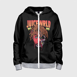 Толстовка на молнии детская Juice WRLD, цвет: 3D-меланж