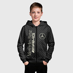Толстовка на молнии детская Mercedes AMG: Dark Side, цвет: 3D-черный — фото 2