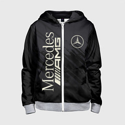 Толстовка на молнии детская Mercedes AMG: Black Edition, цвет: 3D-меланж