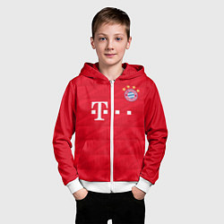 Толстовка на молнии детская FC Bayern: Home 19-20, цвет: 3D-белый — фото 2
