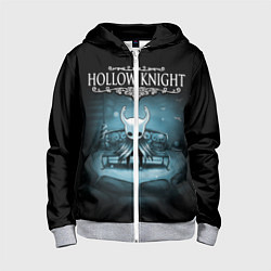 Толстовка на молнии детская Hollow Knight: Night, цвет: 3D-меланж