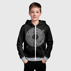 Толстовка на молнии детская Joy Division, цвет: 3D-меланж — фото 2