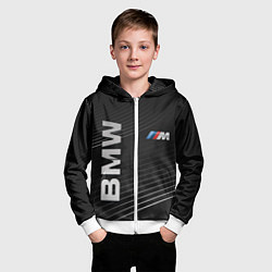 Толстовка на молнии детская BMW, цвет: 3D-белый — фото 2