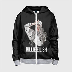 Толстовка на молнии детская BILLIE EILISH, цвет: 3D-меланж