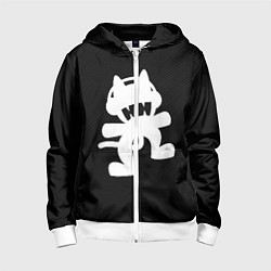 Толстовка на молнии детская MONSTERCAT, цвет: 3D-белый