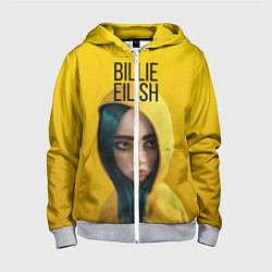 Толстовка на молнии детская BILLIE EILISH: Yellow Girl, цвет: 3D-меланж