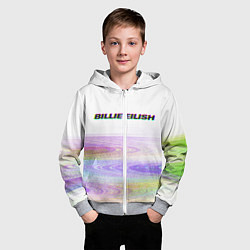 Толстовка на молнии детская BILLIE EILISH: White Glitch, цвет: 3D-меланж — фото 2