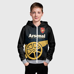 Толстовка на молнии детская Arsenal, цвет: 3D-меланж — фото 2