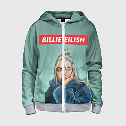 Толстовка на молнии детская Billie Eilish, цвет: 3D-меланж