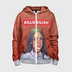 Толстовка на молнии детская Billie Eilish, цвет: 3D-меланж