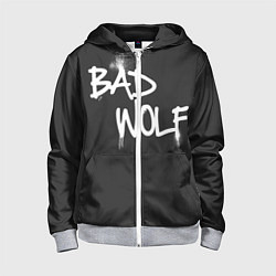 Толстовка на молнии детская Bad Wolf, цвет: 3D-меланж