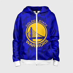Толстовка на молнии детская GOLDEN STATE WARRIORS, цвет: 3D-белый