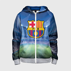 Толстовка на молнии детская FC Barcelona, цвет: 3D-меланж