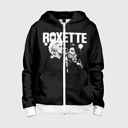 Толстовка на молнии детская Roxette, цвет: 3D-белый