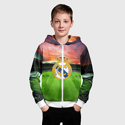 Толстовка на молнии детская FC Real Madrid, цвет: 3D-белый — фото 2