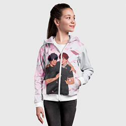 Толстовка на молнии детская Stray Kids, цвет: 3D-белый — фото 2