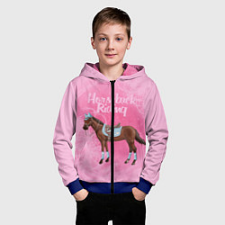 Толстовка на молнии детская Horseback Rading, цвет: 3D-синий — фото 2