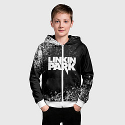 Толстовка на молнии детская Linkin Park, цвет: 3D-белый — фото 2