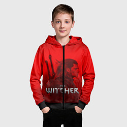 Толстовка на молнии детская THE WITCHER, цвет: 3D-черный — фото 2