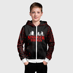 Толстовка на молнии детская STRANGER THINGS, цвет: 3D-белый — фото 2