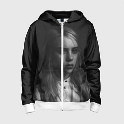 Толстовка на молнии детская BILLIE EILISH, цвет: 3D-белый