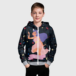 Толстовка на молнии детская Taurus, цвет: 3D-меланж — фото 2