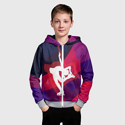 Толстовка на молнии детская Фигурное катание, цвет: 3D-меланж — фото 2