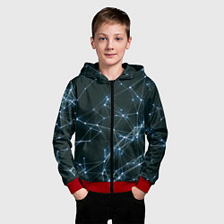 Толстовка на молнии детская Нейросети, цвет: 3D-красный — фото 2