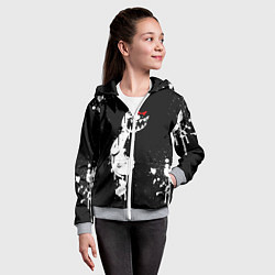 Толстовка на молнии детская Monokuma paint, цвет: 3D-меланж — фото 2