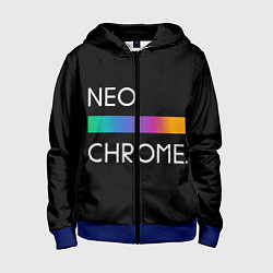 Толстовка на молнии детская NEO CHROME, цвет: 3D-синий