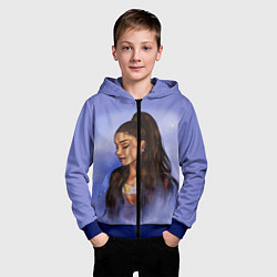 Толстовка на молнии детская Ariana Grande Ариана Гранде, цвет: 3D-синий — фото 2