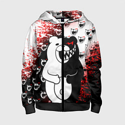 Толстовка на молнии детская MONOKUMA, цвет: 3D-черный