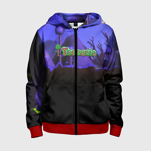 Детская толстовка на молнии TERRARIA / 3D-Красный – фото 1