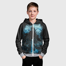 Толстовка на молнии детская Ктулху, цвет: 3D-меланж — фото 2