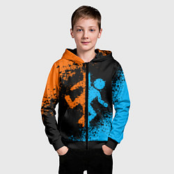 Толстовка на молнии детская PORTAL, цвет: 3D-черный — фото 2