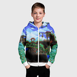 Толстовка на молнии детская TERRARIA EXCLUSIVE, цвет: 3D-белый — фото 2