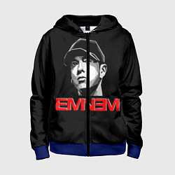 Толстовка на молнии детская Eminem, цвет: 3D-синий