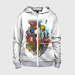 Толстовка на молнии детская PORTAL, цвет: 3D-меланж