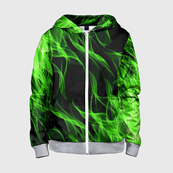 Толстовка на молнии детская TOXIC FLAME, цвет: 3D-меланж
