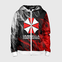 Толстовка на молнии детская UMBRELLA CORP, цвет: 3D-белый