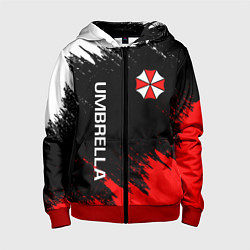 Толстовка на молнии детская UMBRELLA CORP, цвет: 3D-красный