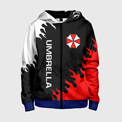 Толстовка на молнии детская UMBRELLA CORP, цвет: 3D-синий