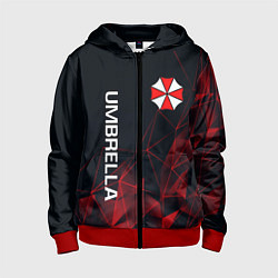 Толстовка на молнии детская UMBRELLA CORP, цвет: 3D-красный