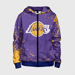 Толстовка на молнии детская LA LAKERS, цвет: 3D-синий