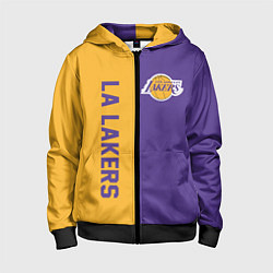 Толстовка на молнии детская LA LAKERS, цвет: 3D-черный